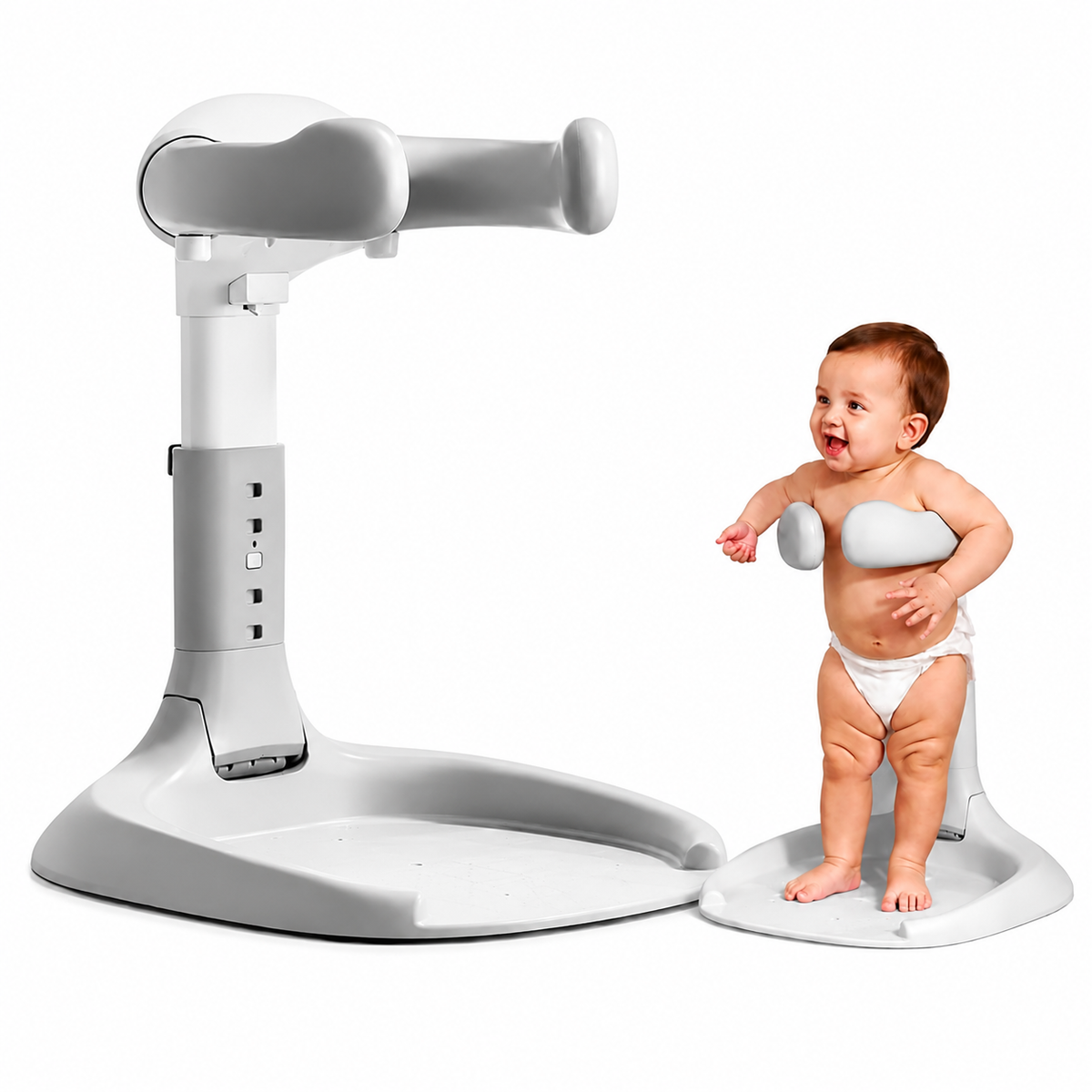 HuggyBath Baby-Duschstaender mit stehendem Baby