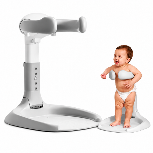 HuggyBath Baby-Duschstaender mit stehendem Baby